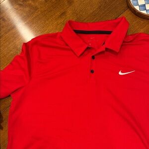 Nike Men's Bright Red Polo Shirt